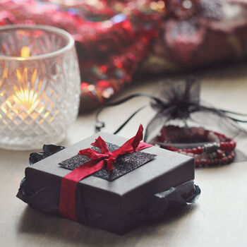 Red Crystal Art Deco Style Drop Earrings, 3 of 5