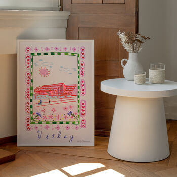 Rhs Garden Wisley Art Print – Heritage Pink Surrey Poster, 2 of 6