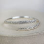 Sterling Silver Lace Textured Christening Bangle, thumbnail 3 of 4