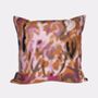 Abstract Floral Velvet Cushion, Terracotta, thumbnail 1 of 4