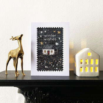 Winter Wishes Cosy Wintry Christmas Card, 5 of 5