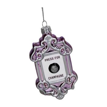 Press For Champagne Lilac Glass Tree Decoration, 3 of 3