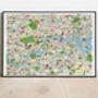 Limited Edition London Illustrated Map Print, thumbnail 1 of 4
