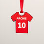 Personalised Football Shirt Bauble Decoration, thumbnail 4 of 8