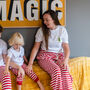 'Mama' Embroidered Christmas Stripe Pyjamas, thumbnail 3 of 5
