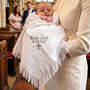 Personalised Embroidered Christening Star Shawl With Cross, thumbnail 4 of 8