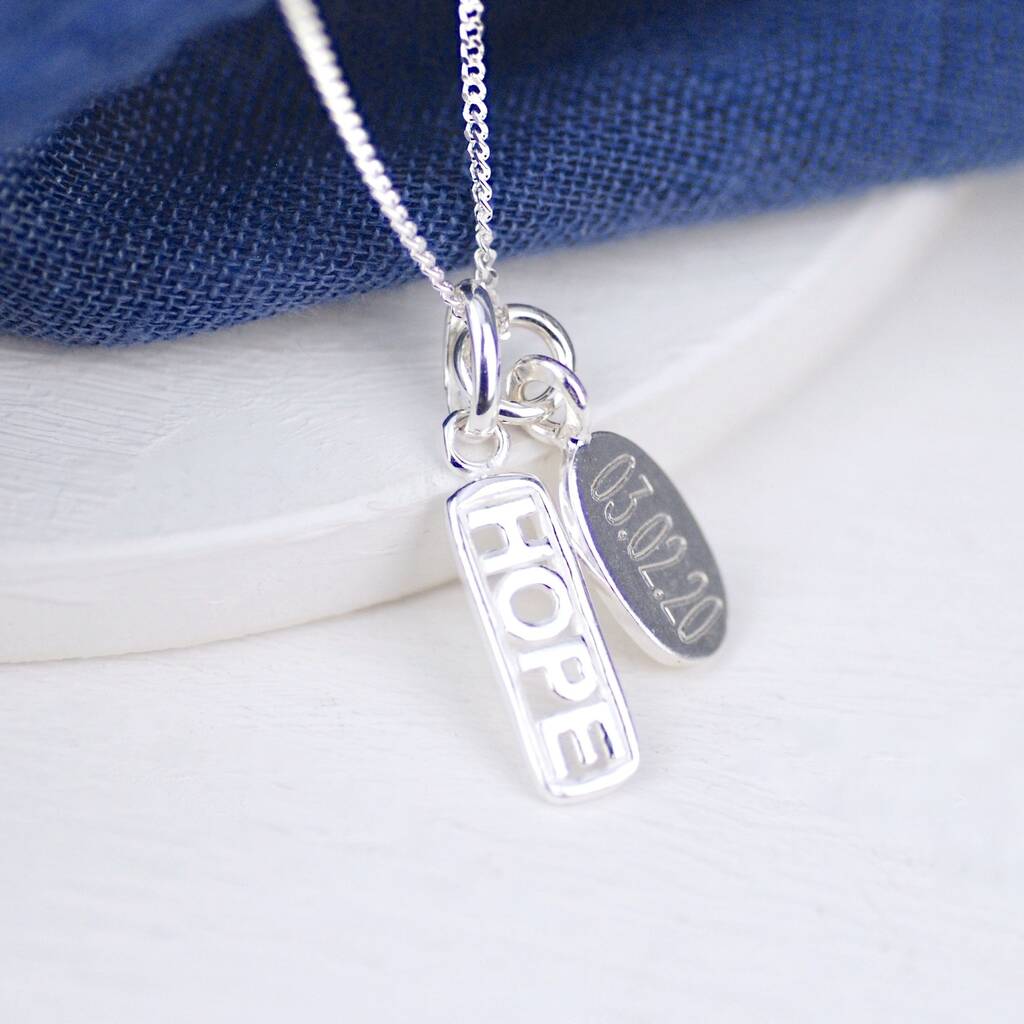 Personalised Sterling Silver Hope Necklace By Penelopetom