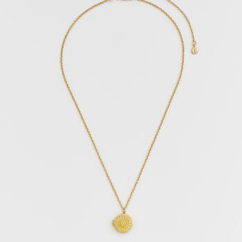 Gold Sun Locket Necklace, 6 of 9