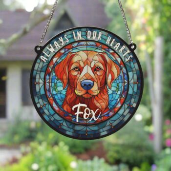 Labrador Fox Red Memorial Suncatcher, 6 of 6