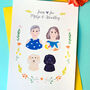 Family Portrait Personalised Hand Painted Print, thumbnail 5 of 6