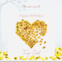 Happy Birthday To My Dad Gold Butterfly Heart Card, thumbnail 1 of 12