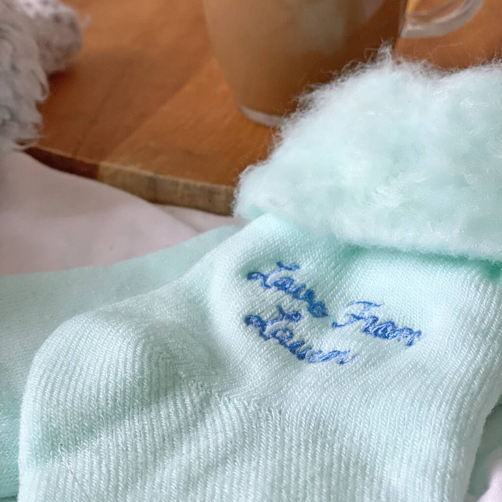 Personalised Embroidered Bed Socks By Solesmith