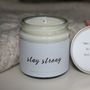 Personalised Stay Strong Secret Message Scented Candle, thumbnail 1 of 4