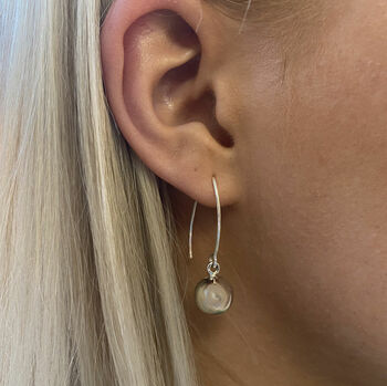 Sterling Silver Ball Drop Hook Earrings, 3 of 6
