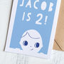 Personalised Second 2nd Birthday Card, thumbnail 3 of 5