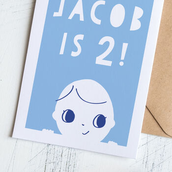 Personalised Second 2nd Birthday Card, 3 of 5