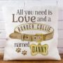 Personalised Dog Lover Breed And Name Cushion, thumbnail 1 of 6