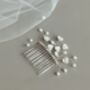 Pearl Floral Bridal Hair Comb, thumbnail 5 of 8