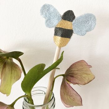 Embroidered Bee Decoration, 3 of 4