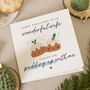 Personalised Funny Pudding Christmas Card For Wife, thumbnail 1 of 7