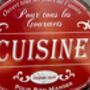 French Kitchen Metal Sign Vintage Red Cuisine Plaque, thumbnail 4 of 7