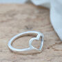 Silver Heart Ring. Geometric Ring, thumbnail 4 of 10