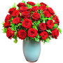 Two Dozen Red Roses Fresh Flower Bouquet Romantic Gift, thumbnail 1 of 7