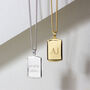 Wide Ingot Men's Necklace 18 K Gold Plated Solid Silver, thumbnail 5 of 7