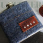Offer Harris Tweed Check Personalised Hip Flask Gift, thumbnail 1 of 3