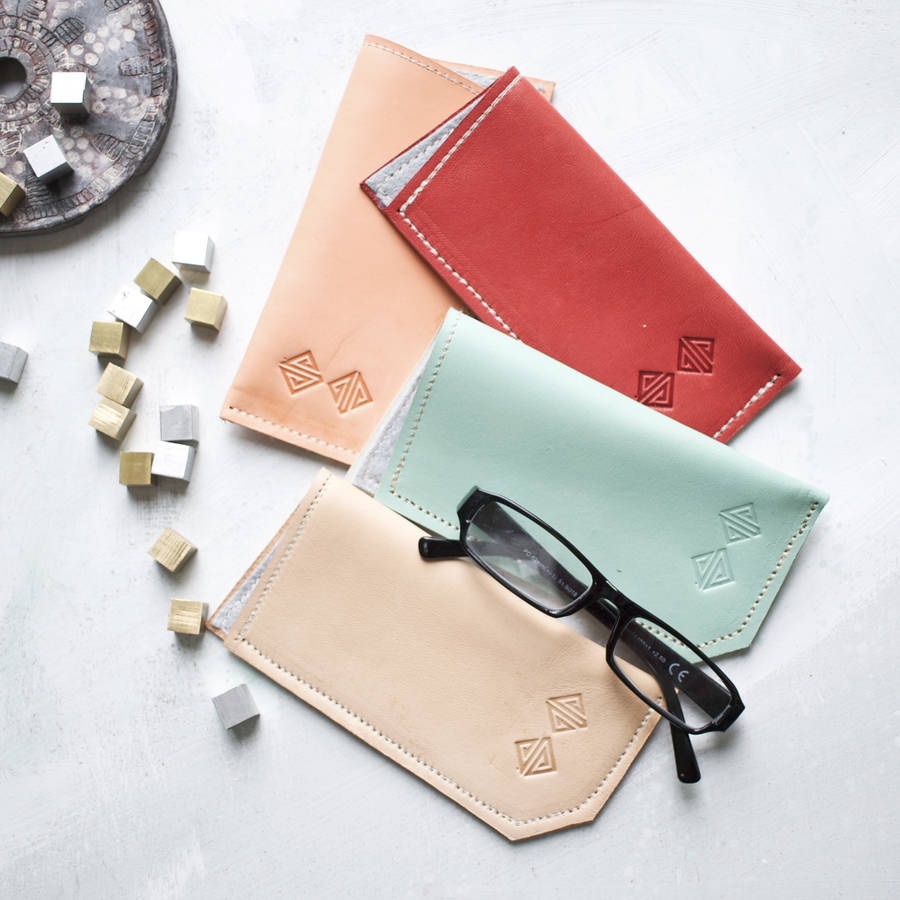 Personalised Handmade Leather Glasses Case By Swag And Tassel