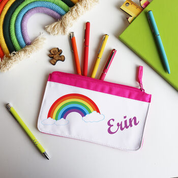 Rainbow Personalised Pencil Case, 8 of 11