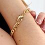 Marlow Chunky Chain Unisex Bracelet With Squared Clasp, thumbnail 1 of 4