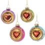 Set Of Indented Vintage Style Heart Baubles, thumbnail 6 of 6