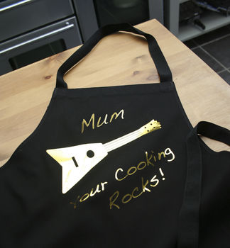 Personalised Apron 'Your Cooking Rocks!', 2 of 5