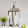 Silver Stainless Steel Candle Lantern, thumbnail 1 of 7