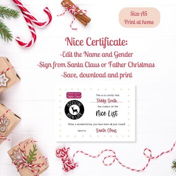 Christmas Letter And Certificate From Santa Digital, 5 of 5