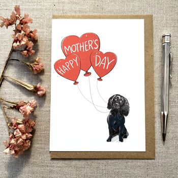 Personalised Springer Spaniel Happy Mother's Day Card, 4 of 5