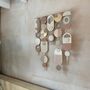 Modern Wall Art With Gold Metal Hoop Detailing And Blush Pink Accents, thumbnail 3 of 6