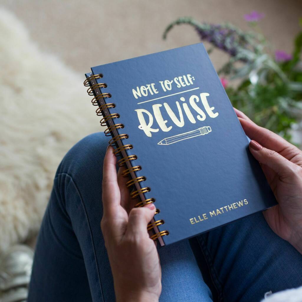 Personalised Student Revision Foil Notebook By Nina Thomas Studio