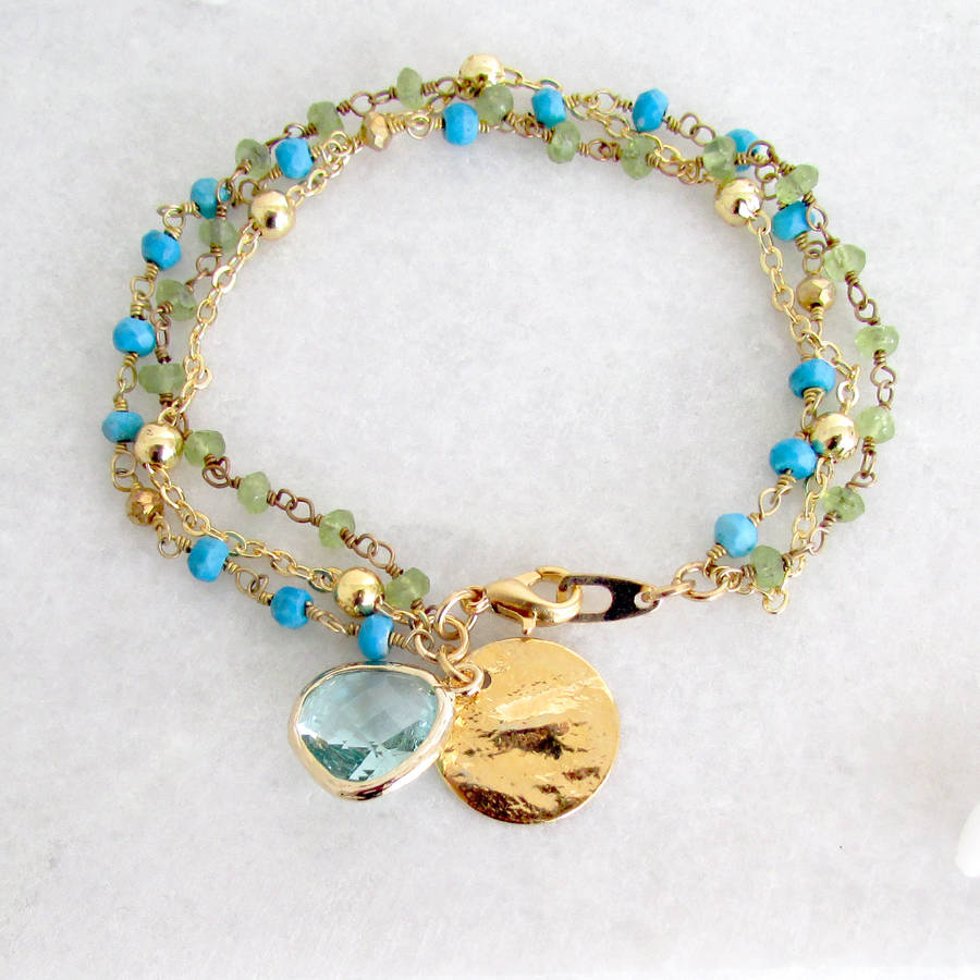 gemstone friendship bracelets by misskukie | notonthehighstreet.com