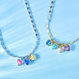 Dainty Heart Family Birthstones Necklace, thumbnail 3 of 9