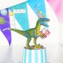 Personalised Party Dinosaur Cake Topper, thumbnail 1 of 5