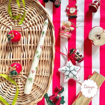 Hand Painted Christmas Candle Festive Gift, 6 of 8