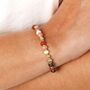 Autumnal Mixed Beaded Bracelet In Gold, thumbnail 1 of 3