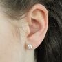 Daughter Sterling Silver Stud Earrings, thumbnail 3 of 5
