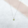 Peridot Sterling Silver Charm Necklace August Birthstone Jewellery, thumbnail 1 of 4