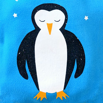 Penguin Personalised Hot Water Bottle Cover, 5 of 6