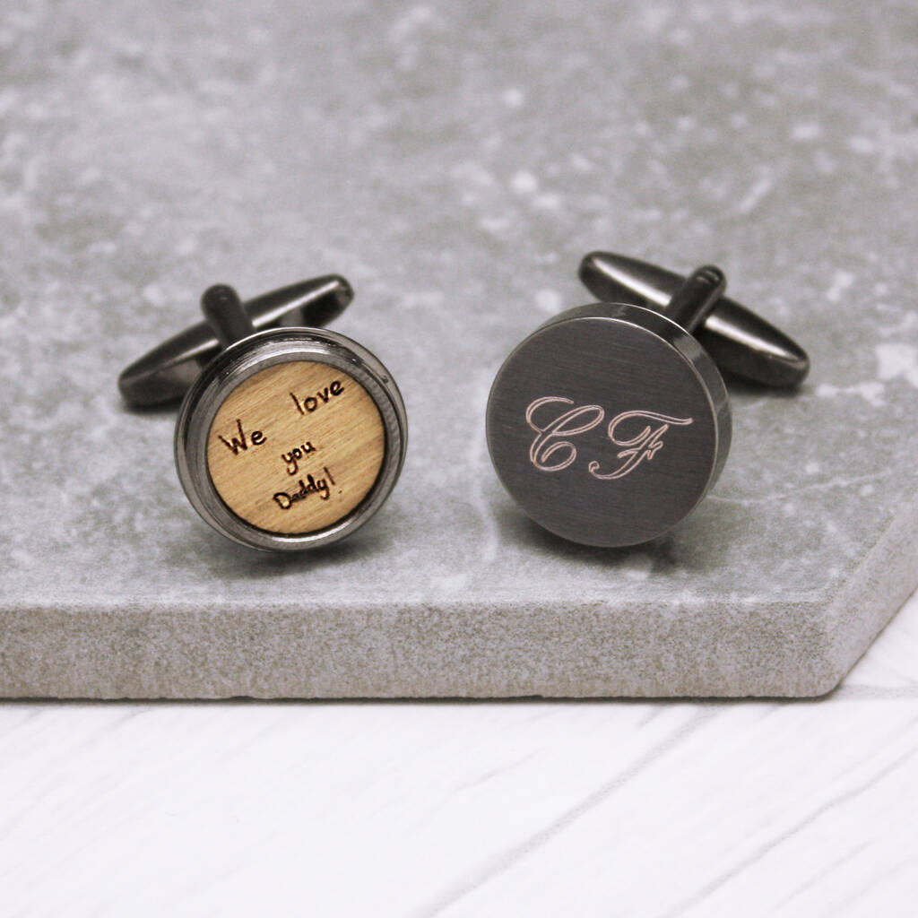 Image of Hidden Handwriting Twist Cufflinks