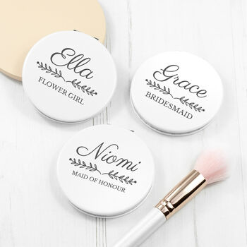 Personalised Bridal Party Compact Mirror, 8 of 12