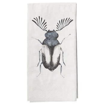 Pack Of 16 Watercolour Beattle Napkins, 2 of 2